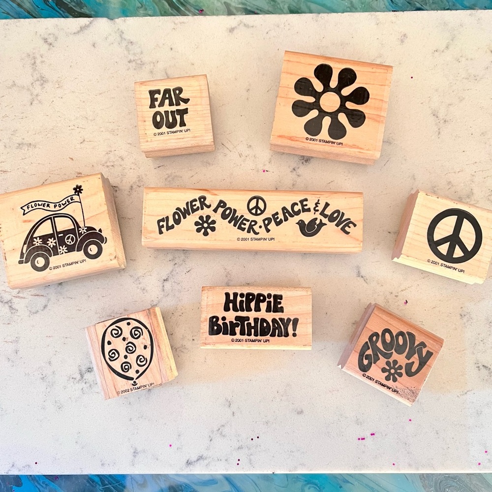 Stampin Up Stamp Bundle; Retro /Hippie Collection